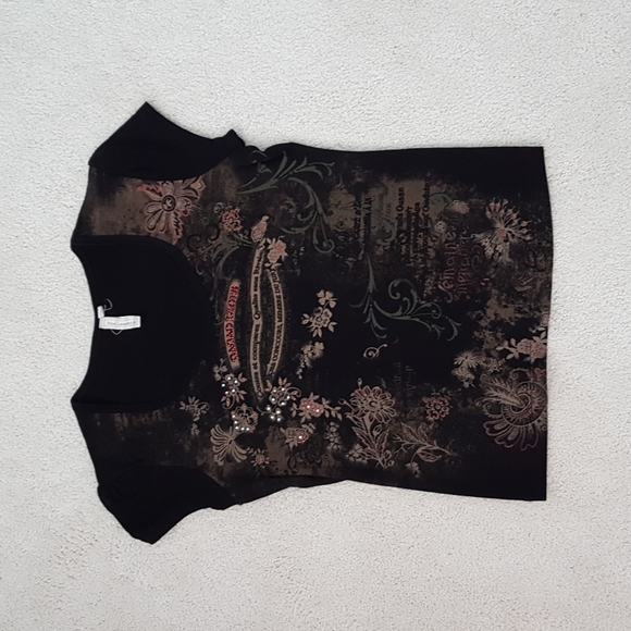 Susan Lawrence Petite Cap Sleeve Shirt - Picture 1 of 4